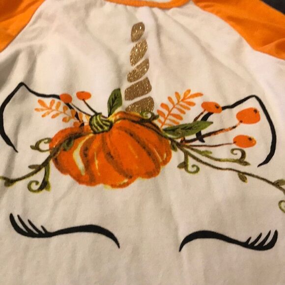 BMG Halloween Pumpkin Unicorn T-Shirt - Size 5 - Picture 5 of 13